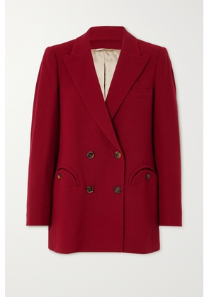 Blazé Milano - Everyday Double-breasted Wool-crepe Blazer - Red - 00,0,1,2,3,4