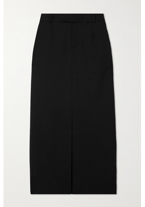 SIMKHAI - Jalda Wool-blend Twill Maxi Skirt - Black - US0,US2,US4,US6,US8,US10,US12,US14