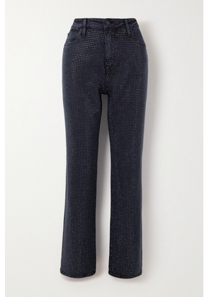 SIMKHAI - Liam Crystal-embellished High-rise Straight-leg Jeans - Black - 24,25,26,27,28,29,30,31,32