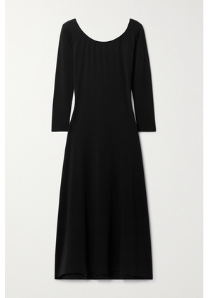 Another Tomorrow - + Net Sustain Off-the-shoulder Stretch-jersey Midi Dress - Black - x small,small,medium,large,x large