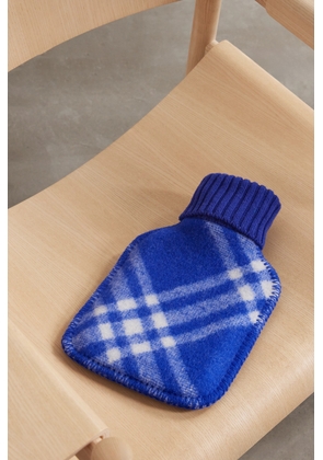 Burberry - Checked Wool Hot Water Bottle - Blue - One size