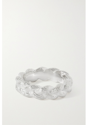 Bleue Burnham - + Net Sustain Nature Is A Gift Recycled Sterling Silver Ring - K,L,M,N,O