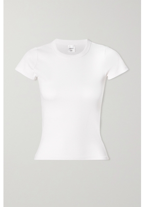 LESET - Kelly Ribbed Stretch-cotton Jersey T-shirt - White - x small,small,medium,large,x large