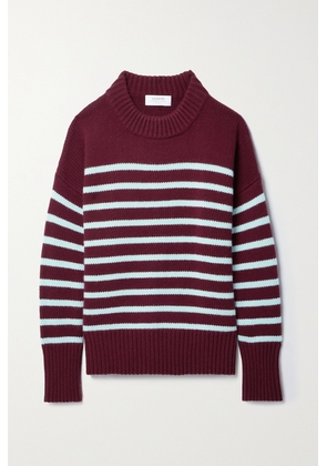 La Ligne - Marin Striped Wool And Cashmere-blend Sweater - Purple - x small,small,medium,large,x large