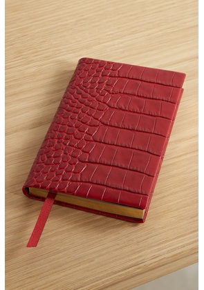 Smythson - Mara Croc-effect Leather Notebook - Red - One size