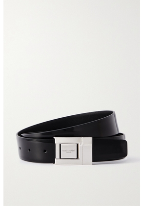 SAINT LAURENT - Glossed-leather Belt - Black - 70,75,80,85,90