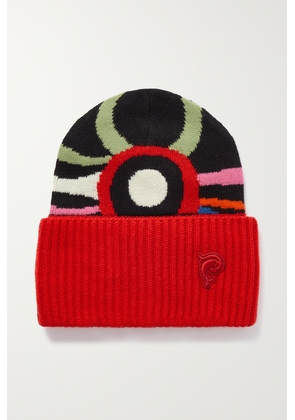 PUCCI - Wool-jacquard Beanie - Red - One size