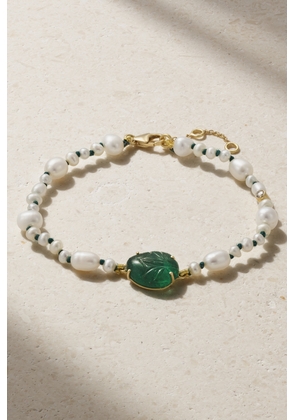 Amrapali London - 18-karat Gold And Cord Multi-stone Bracelet - Green - S,M