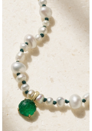 Amrapali London - 18-karat Gold And Cord Multi-stone Necklace - Green - One size