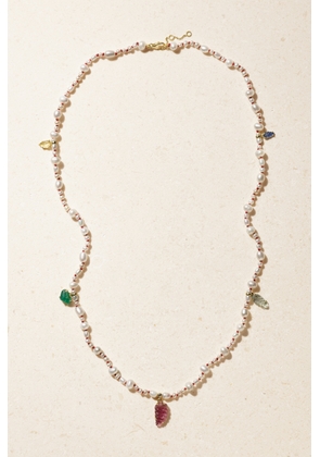 Amrapali London - 18-karat Gold And Cord Multi-stone Necklace - White - One size