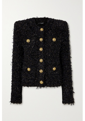 Balmain - Metallic Bouclé-tweed Jacket - Black - FR34,FR36,FR38,FR40,FR42,FR44,FR46