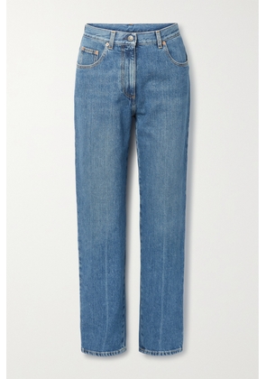 Gucci - Horsebit-detailed High-rise Straight-leg Jeans - Blue - 24,25,26,27,28,29,30,31,32