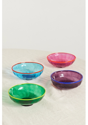 La DoubleJ - Set Of Four Murano Glass Bowls - Blue - One size