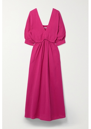 Eres - Déesses Selene Cotton-seersucker Maxi Dress - Pink - 1,2,3
