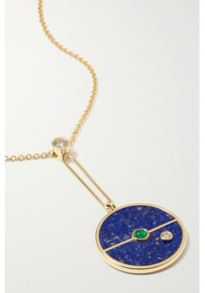 Retrouvaí - Compass 14-karat Gold Multi-stone Necklace - One size