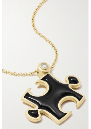 Retrouvaí - Puzzle 14-karat Gold, Onyx And Diamond Necklace - Black - One size