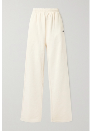 Balenciaga - Embroidered Cotton-jersey Track Pants - Cream - XXS,XS,S,M
