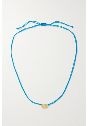 Yvonne Léon - 9-karat Gold, Cotton And Diamond Necklace - Blue - One size