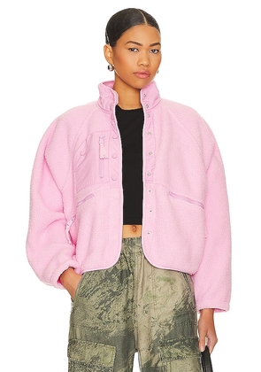 Free People X FP Movement Hit The Slopes Jacket In Prism Pink in Pink. Size XS.