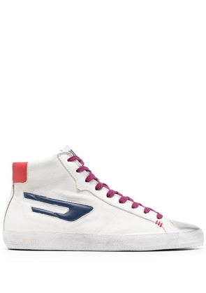 Diesel side logo-patch high-top sneakers - White