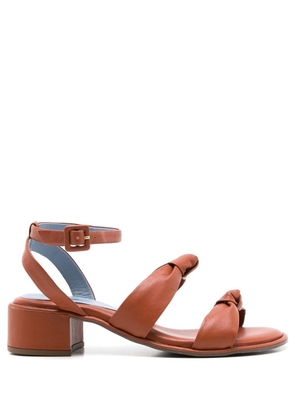 Blue Bird Shoes knot-detail leather sandals - Brown