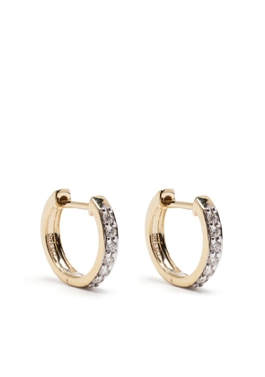HESTIA 14kt yellow gold Petite diamond hoop earrings