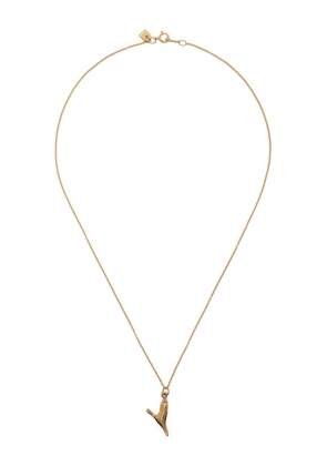 BAR JEWELLERY Letter Y pendant necklace - Gold