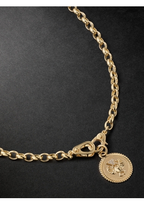 Foundrae - Heavy Belcher Sister Hook Protection Gold Diamond Pendant Necklace - Men - Gold