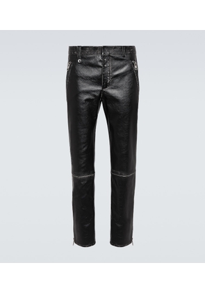 Alexander McQueen Leather straight pants