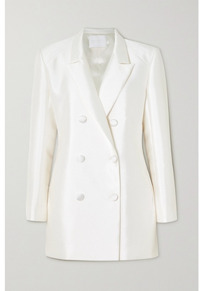 Halfpenny London - Double-breasted Satin-mikado Mini Dress - White - 0,1,2,3,4,5