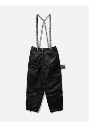 Waxed Cotton Flight Pants with Suspenders
