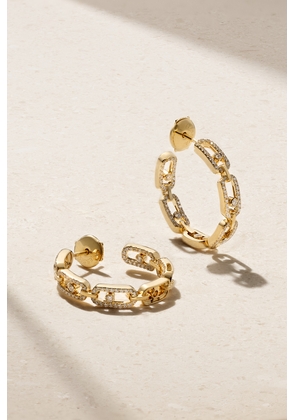 Messika - Small Move Link 18-karat Gold Diamond Hoop Earrings - One size
