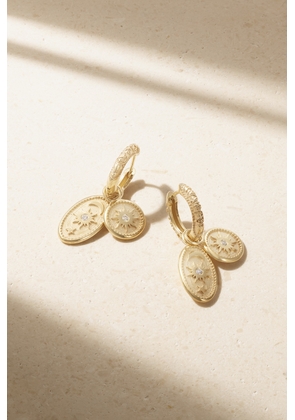 Marlo Laz - Southwestern 14-karat Gold Diamond Hoop Earrings - One size