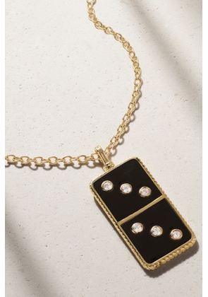 Retrouvaí - Classic Domino 14-karat Gold, Onyx And Diamond Necklace - One size