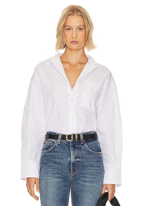 GRLFRND x Lindsi Lane Button Down Shirt in White. Size M, S, XL.