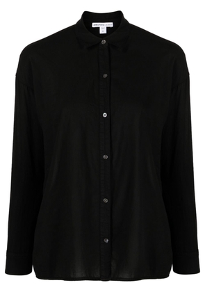 James Perse spread-collar poplin shirt - Black