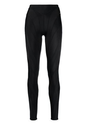 Mugler panelled high-waisted leggings - Black