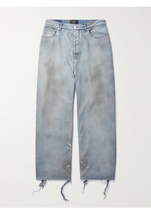 Balenciaga - Distressed Straight-Leg Jeans - Men - Blue - XS
