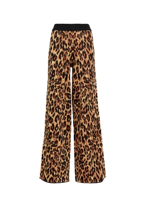 Staud Brovo leopard-print wide-leg pants