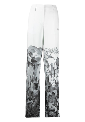 Off-White Botanical print straight-leg trousers