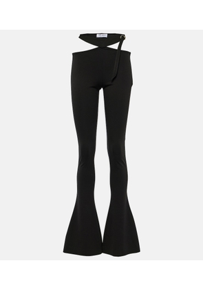 The Attico Cutout jersey flared pants