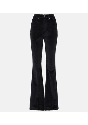 Veronica Beard Sheridan high-rise velvet flared pants