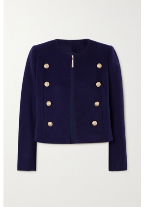 L'Agence - True Button-embellished Wool-blend Blazer - Blue - US0,US2,US4,US10,US12,US16,US8,US6