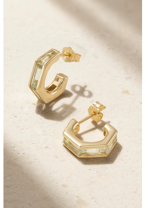 By Pariah - + Net Sustain Kiama 14-karat Recycled Gold Amethyst Hoop Earrings - Green - One size