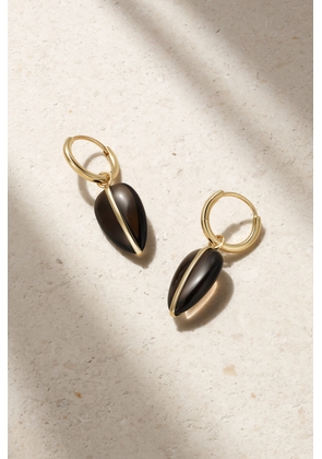 By Pariah - + Net Sustain Pebble 14-karat Recycled Gold Quartz Hoop Earrings - Brown - One size