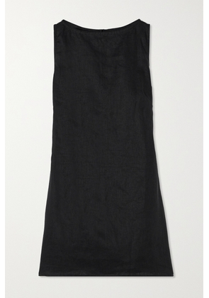 Faithfull The Brand - + Net Sustain Lui Linen Mini Dress - Black - x small,small,medium,large,x large,xx large