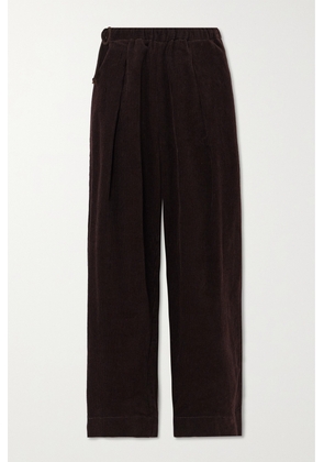 Deiji Studios - Cotton-corduroy Wide-leg Pants - Brown - XS/S,S/M,M/L,L/XL