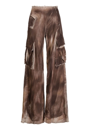 Ground Zero distressed-effect cotton trousers - Brown