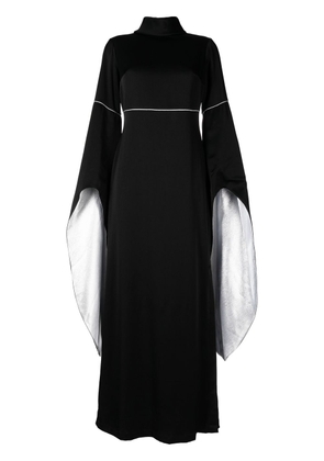 Baruni Elizabeth cape-design maxi dress - Black
