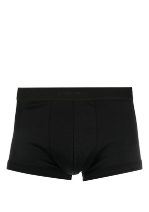 Zimmerli logo-waist cotton boxer briefs - Black